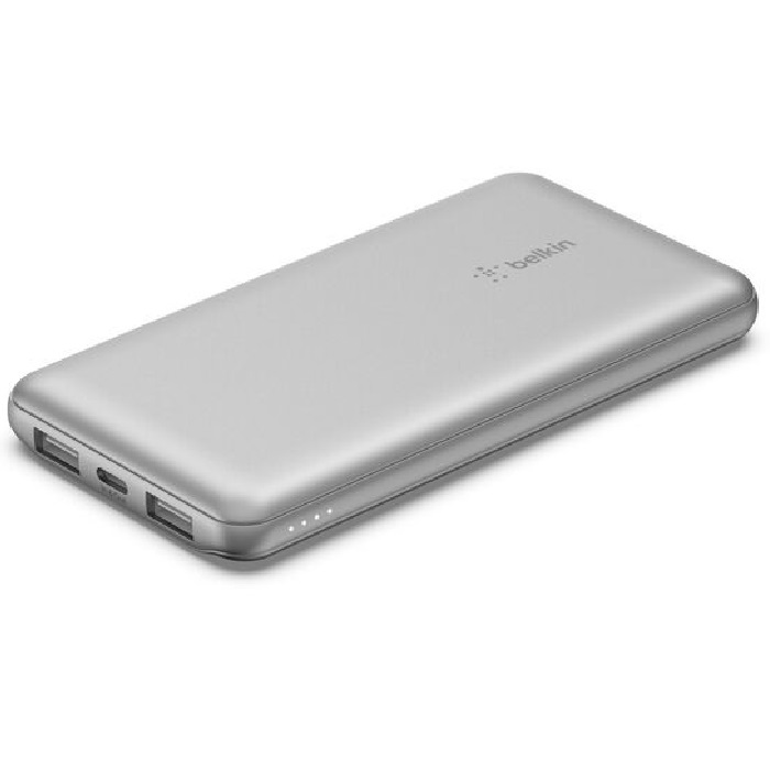 Belkin BoostCharge CCC-Certified 10k mAh Power Bank (Triple-Port) + USB-C to USB-A Cable - Silver (BPB011btSL), 2x USB-A, 1x USB-C, 2 Years Warranty - Image 4