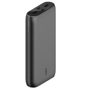 Belkin BoostCharge CCC-Certified 26k mAh Power Bank (4 Port ) + USB-C to USB-C Cable (45CM) - Black (BPB016BTBK), 2x USB-A, 2x USB-C, 2 Years Warranty