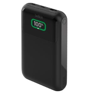 Belkin BoostCharge Pro 20k mAh Laptop Power Bank (3 Port) +USB-C to USB-C Cable 60W (60cm) - Black(BPB020BTBK), 2xUSB-C,1xUSB-A, 65W, 2 Years Warranty