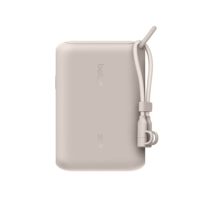 Belkin BoostCharge 10K mAh Power Bank with Display + USB-C to USB-C Cable 60W (15CM) - Sand (BPB027fqSD), 20W, 2x USB-C Ports, 2 Years Warranty - Image 4