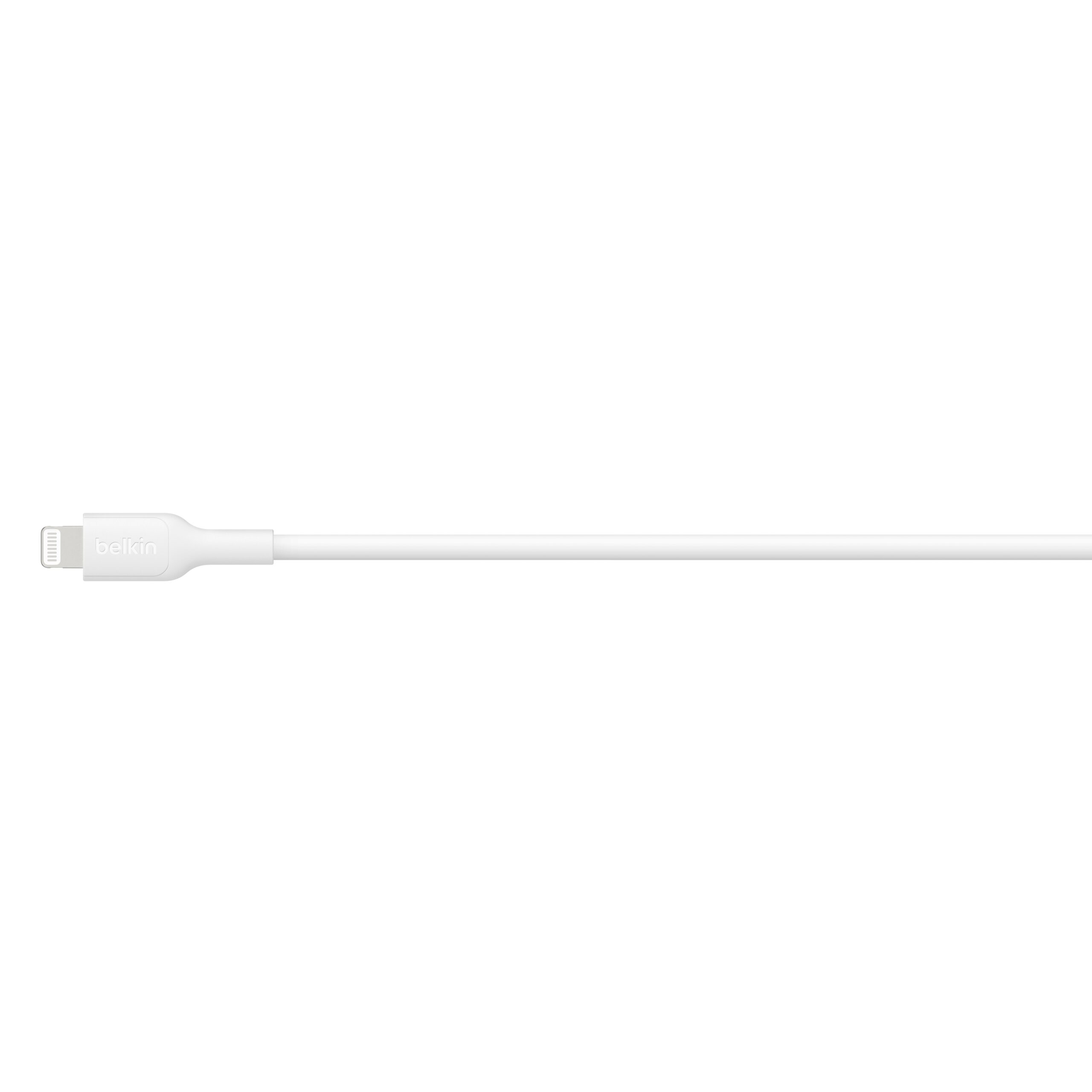 Belkin BoostCharge Lightning to USB-A Cable (1M) - White (CAA019fq1MWH), 2.4A/15W, 480Mbps, 300K+ Bends, Apple iPhone, iPad, 2 Years Warranty - Image 2