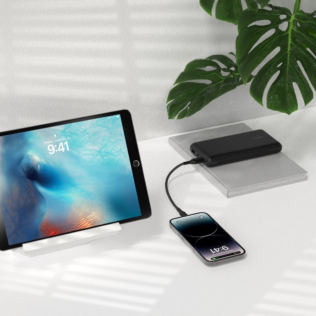 Belkin BoostCharge Pro Braided Lightning to USB-A Cable (0.15M) - Black (CAA020FQ0MBK), 2.4A/15W, 480Mbps, 350K Bends, MFI-Certified, 2 Years Warranty - Image 3