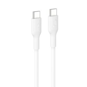 Belkin BoostCharge USB-C to USB-C Cable (0.15M) - White(CAB023fq0MWH), 3A/60W, 480Mbps, 300K+ Bends, Apple, Samsung, USB-IF Certified,2 Years Warranty