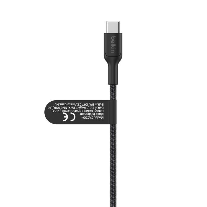 Belkin BoostCharge Pro Braided USB-C to Dual USB-C Cable (1.5M) - Black (CAC004fq1.5MBK), 140W, 480Mbps, 350K+ Bends, Apple, 2 Years Warranty - Image 4