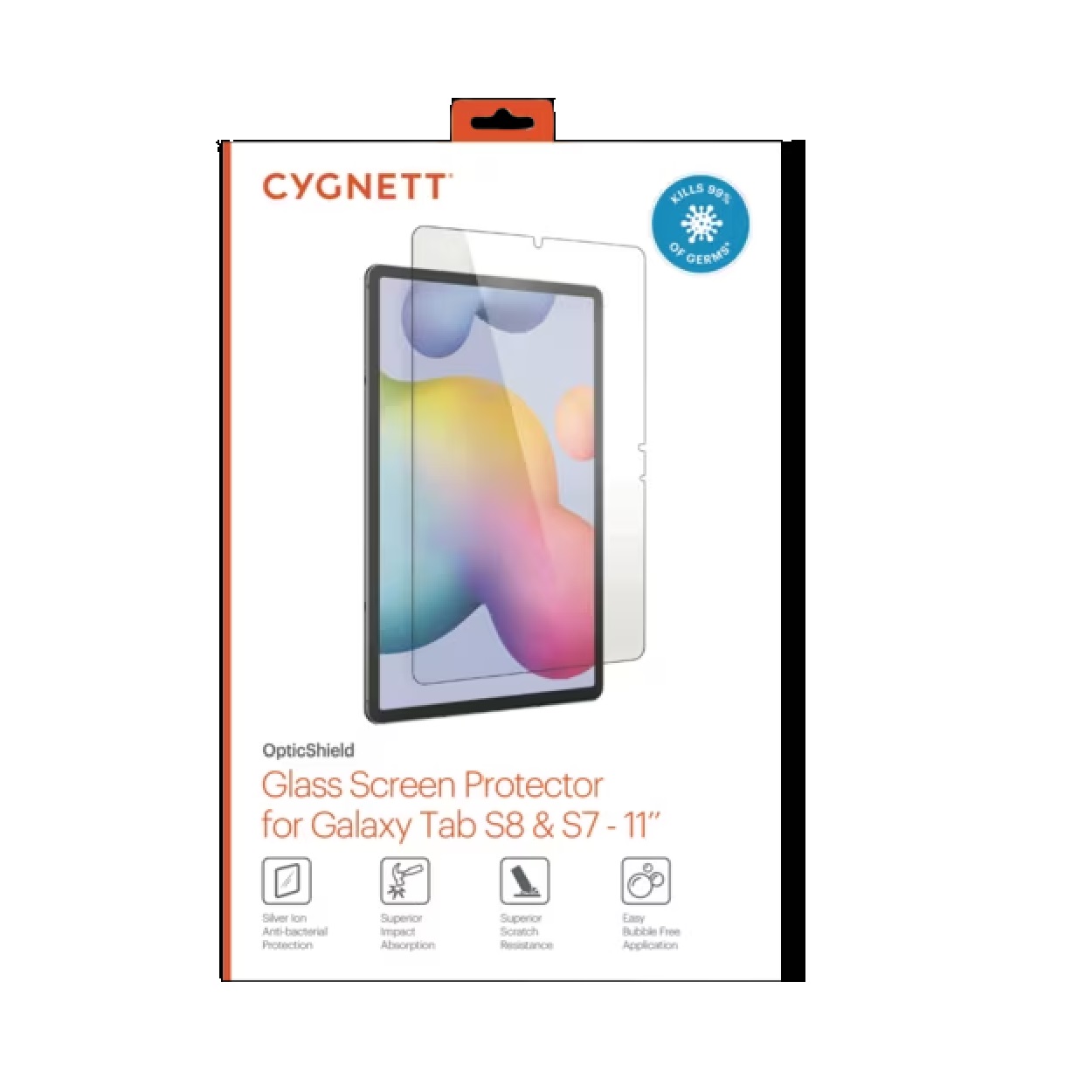 Cygnett OpticShield Samsung Galaxy Tab S10 FE / Tab S9 /Tab S8/Tab S7 (11') / Tab S9 FE (10.9') Japanese Tempered Glass Screen Protector-(CY3419CPTGL) - Image 3