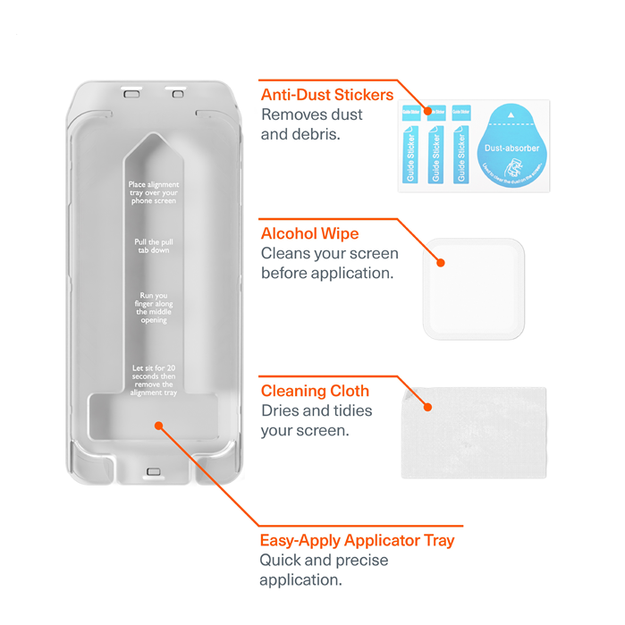 Cygnett DefenceShield Apple iPhone 16 Pro Max (6.9') Gorilla Glass Screen Protector - (CY5036CPTGL), Edge-to-Edge,Scratch Resistance, 2 Years Warranty - Image 2