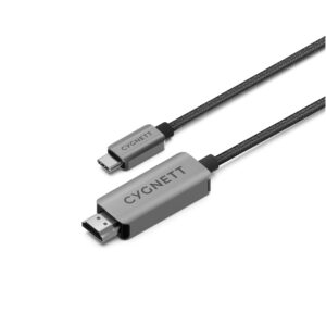Cygnett Unite 8K USB-C to HDMI Cable (2.5M)-Black (CY4545CHDMI),Supports 8k/(60hz) & 4k(120hz) Works with MacBook/Windows PC/Laptops,2 Years Warranty