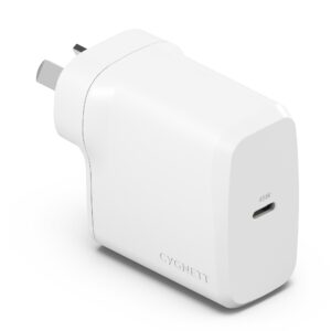 Cygnett PowerPlus 45W USB-C PD GaN Fast Wall Charger -White(CY4738PDWCH),Portable,Best for iPhone,Samsung's PPS & USB-C Devices, 2 Years Warranty