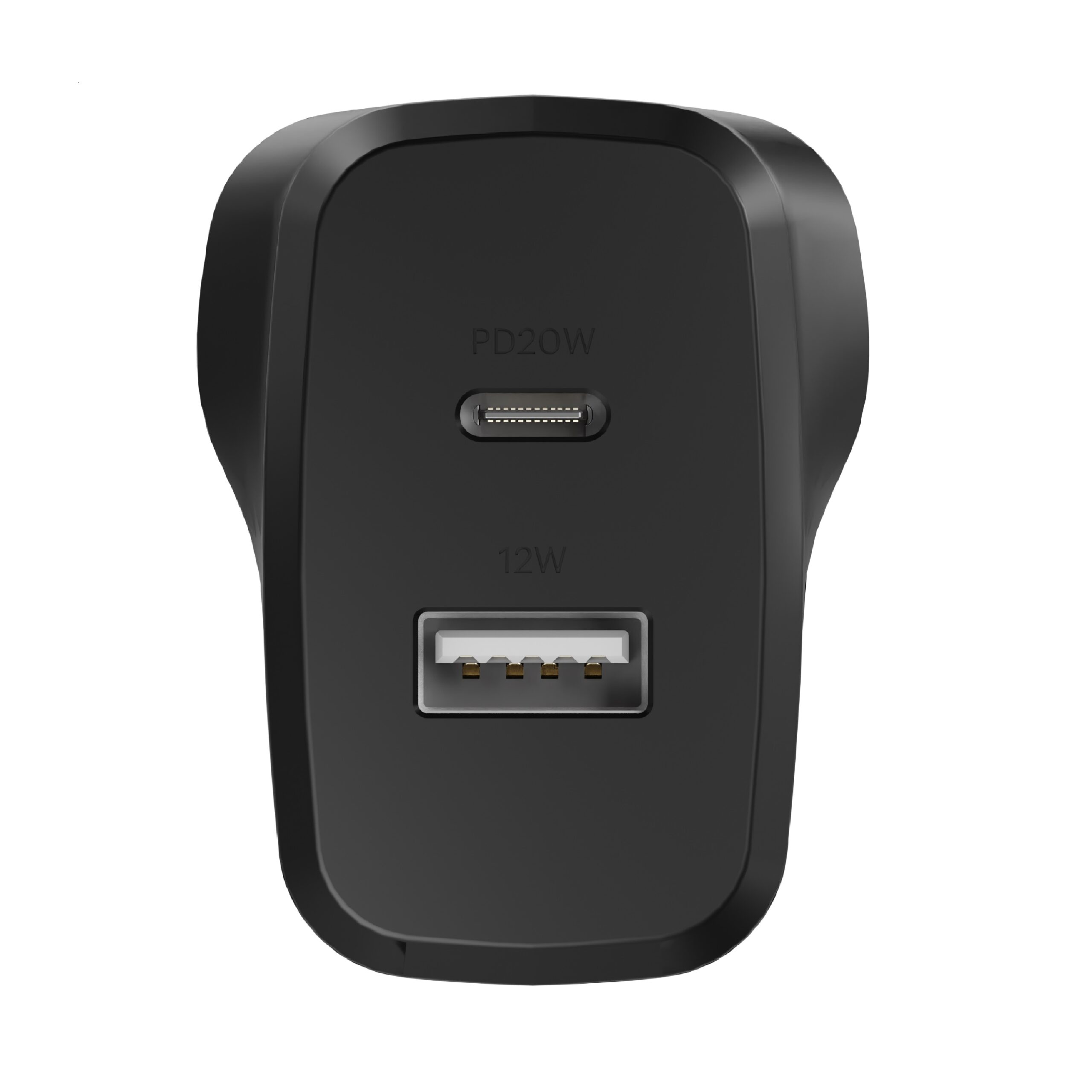 Cygnett PowerPlus 32W Dual Port (20W USB-C + 12W USB-A) PD Fast Wall Charger-Black(CY4773PDWCH),Palm-Size,Portable,Charge 2x Devices,2 Years Warranty - Image 2