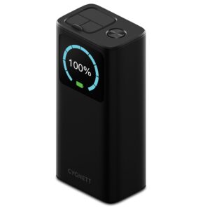 Cygnett Titan 30K mAh Laptop Power Bank - Black (CY5135PBCHE), 65W, LCD Digital Display, 2x USB-C, 2x USB-A, Charge 4x Device at Once,2 Years Warranty