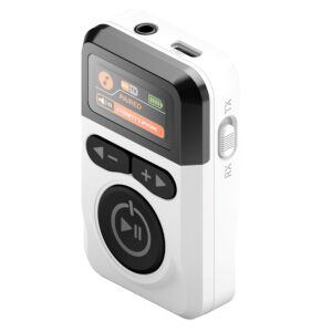 Cygnett Voyager Wireless Elite Audio Adapter - White (CY5164VOYAA), Detailed LCD display, 28+ hours of playtime,3.5mm Aux Cable, 2 Years Warranty