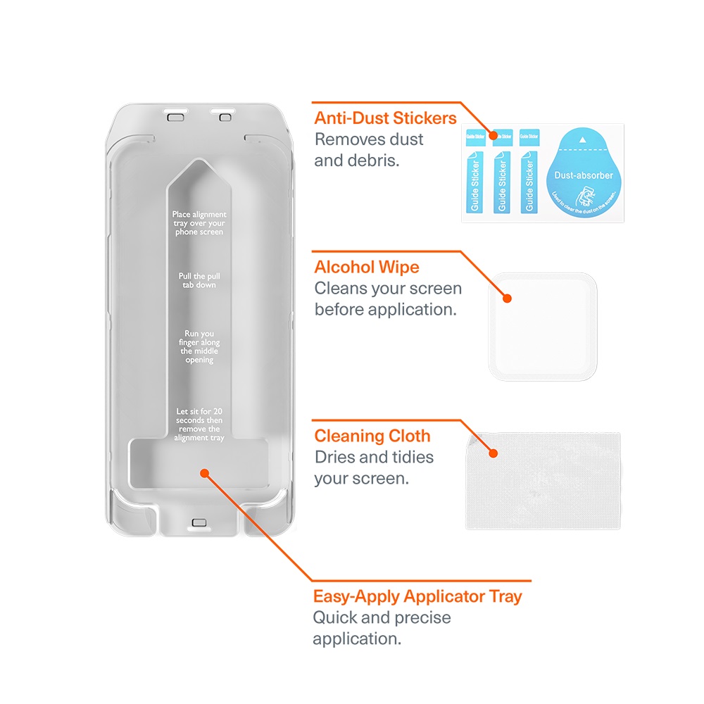 Cygnett OpticShield Apple iPhone Air (6.5') Japanese Tempered Glass Screen Protector - (CY5526CPTGL), DropProof, Scratch Resistant,2 Years Warrant - Image 4