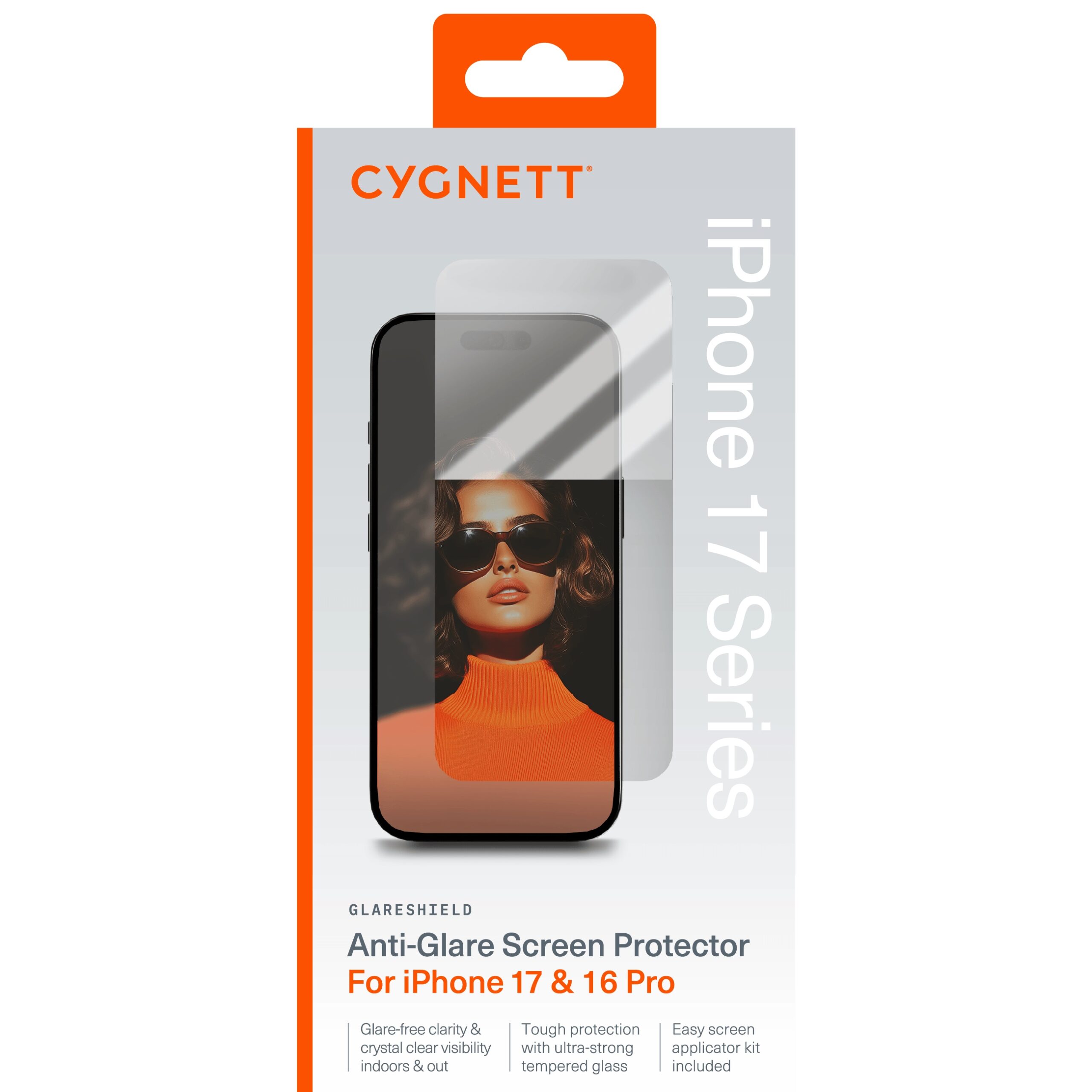 Cygnett GlareShield Apple iPhone 17/ iPhone 16 Pro (6.3') Tempered Glass Screen Protector - (CY5529CPTGL),DropProof,Touch Sensitivity,2 Years Warranty - Image 4
