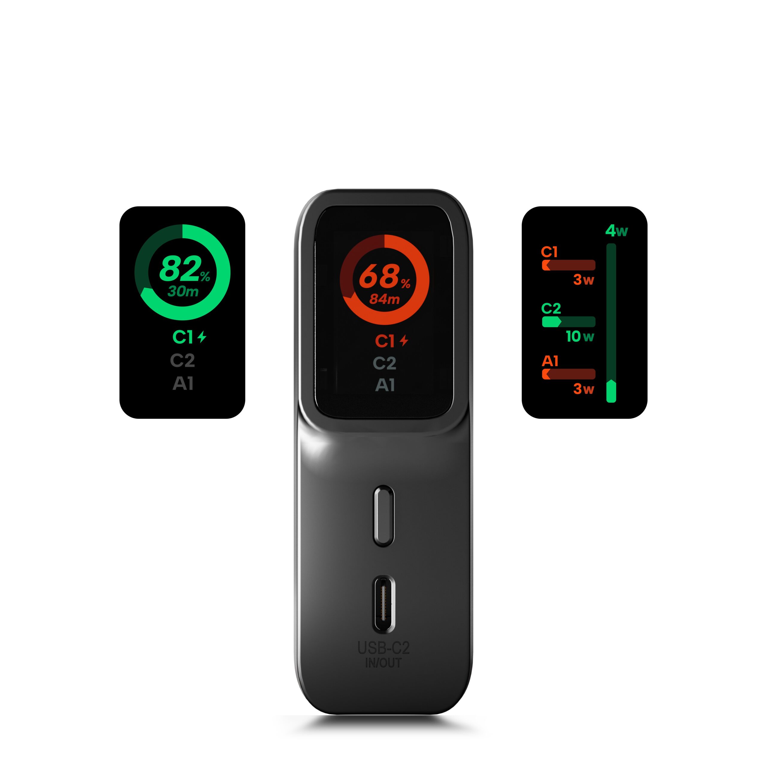 Cygnett Encore 10k mAh Power Bank - Graphite(CY5630PBCHE), 45W, 2x USB-C PD, 1x USB-A Ports, LED Display,Fast Charge,3x Device Charge,2 Years Warranty - Image 4