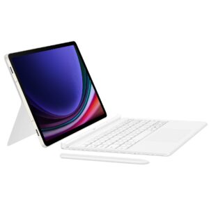 Samsung Galaxy Tab S10 FE / Tab S9 / S9 FE Book Cover Keyboard White - Magnetic(EF-DX725UWEGWW), Effortless Comes In 150°, AI Key, 6 Months  Warranty
