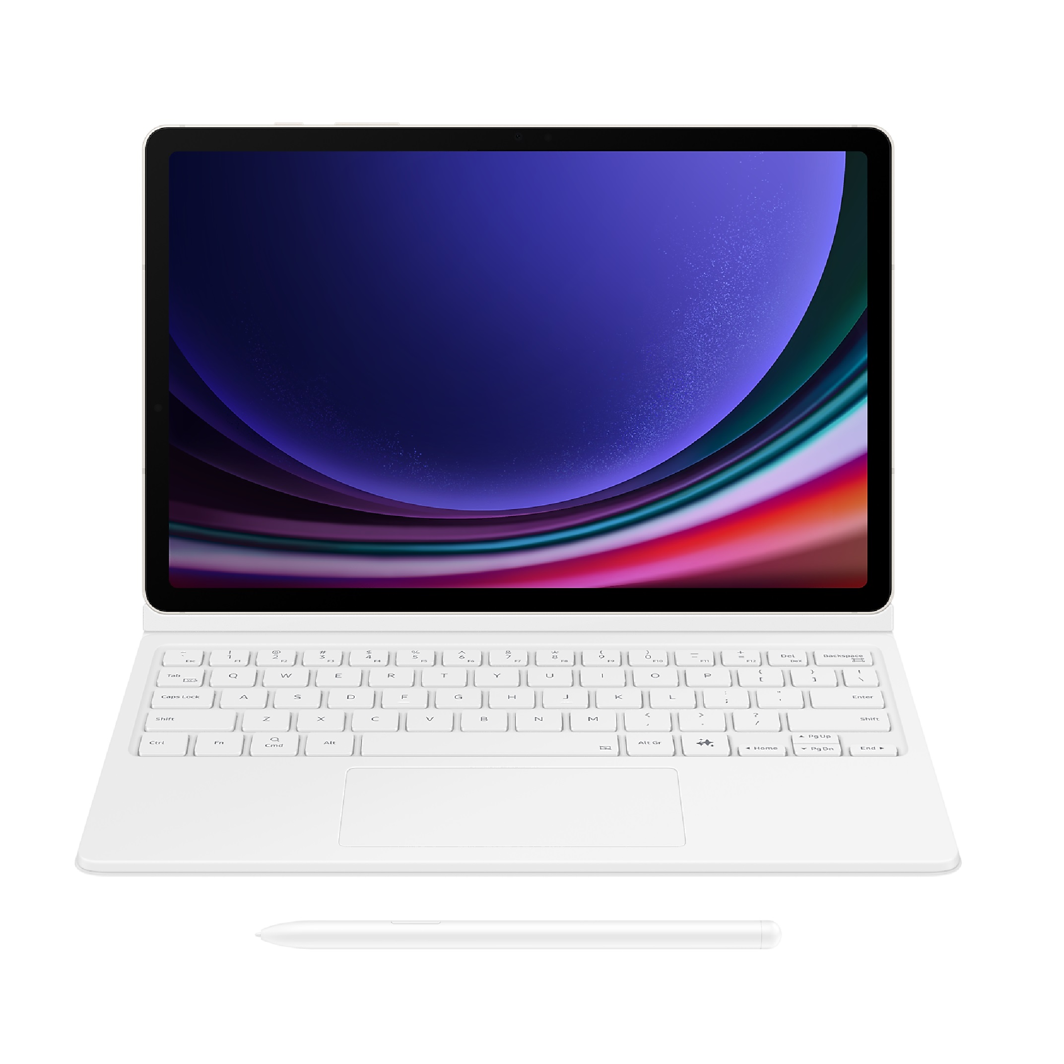 Samsung Galaxy Tab S10 FE / Tab S9 / S9 FE Book Cover Keyboard White - Magnetic(EF-DX725UWEGWW), Effortless Comes In 150°, AI Key, 6 Months Warranty - Image 2