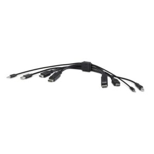 BELKIN Cybersecurity and Secure KVM TAA DUAL (1) HDMI-HDMI (1) DP-DP with USB and Audio Combo  6 ft (1.8M) - Black (F1DN2CC-HHPP6t), 3 Years Warranty