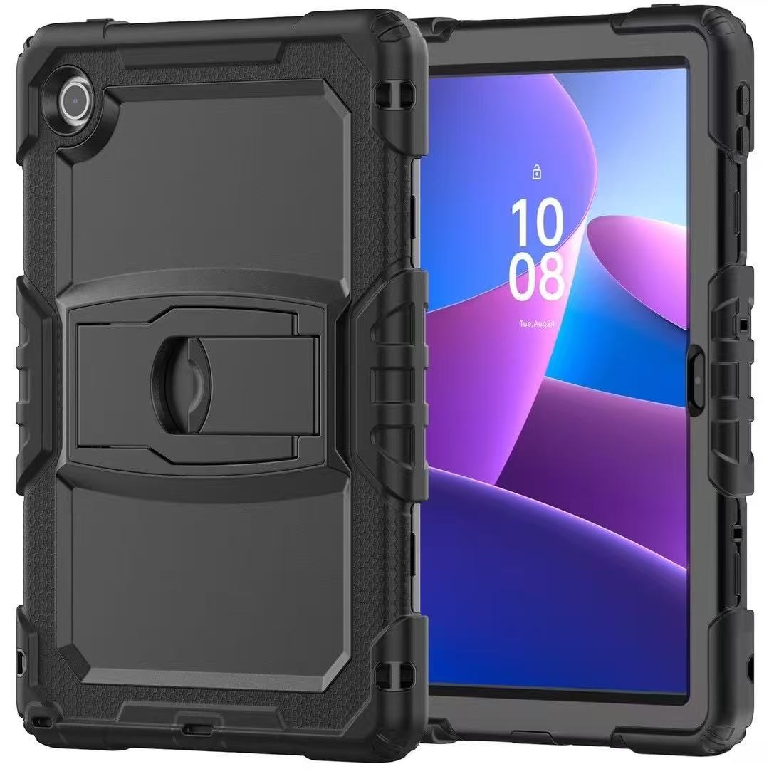 USP Rugged Lenovo Tab 10.1' Case Black - Built-in-Kickstand, Shoulder Strap, DropProof, ShockProof, 3 Year Warranty
