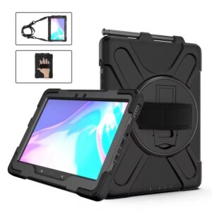 USP Rugged Samsung Galaxy Tab Active5 Pro/Tab Active4 Pro/Tab Active Pro (10.1') Case Black -Built-in-Kickstand,Adjustable Hand Strap,3 Years Warranty