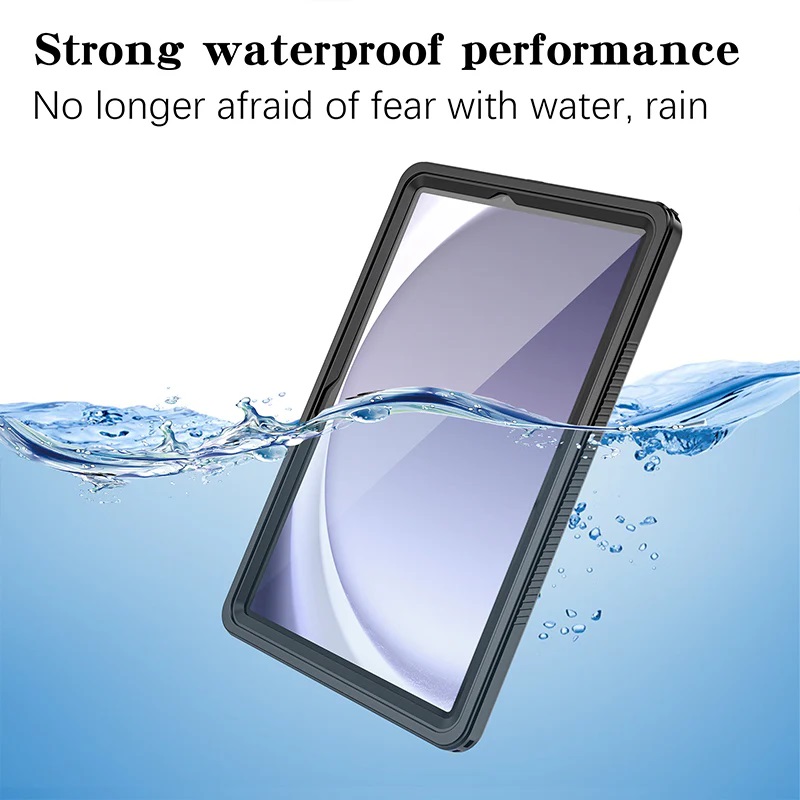 USP Samsung Galaxy Tab A9+ WaterProof Case Clear- 360° Rotation, DustProof, SnowProof, ShockProof, IP68, Durable, Perfect for Travel,3 Years Warranty - Image 4