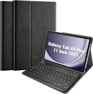 USP Samsung Galaxy Tab A9+ (11') Keyboard With Case Black -  Ultra-Slim, Lightweight, Auto Wake/Sleep Function, PU Leather, 3 Years Warranty