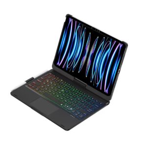 USP Rugged Apple iPad Air M3 (11') Keyboard with Case Black - 360° Friction Hinge, Integrated Holder, Compact, Travel-Friendly Design, 3 Year Warranty