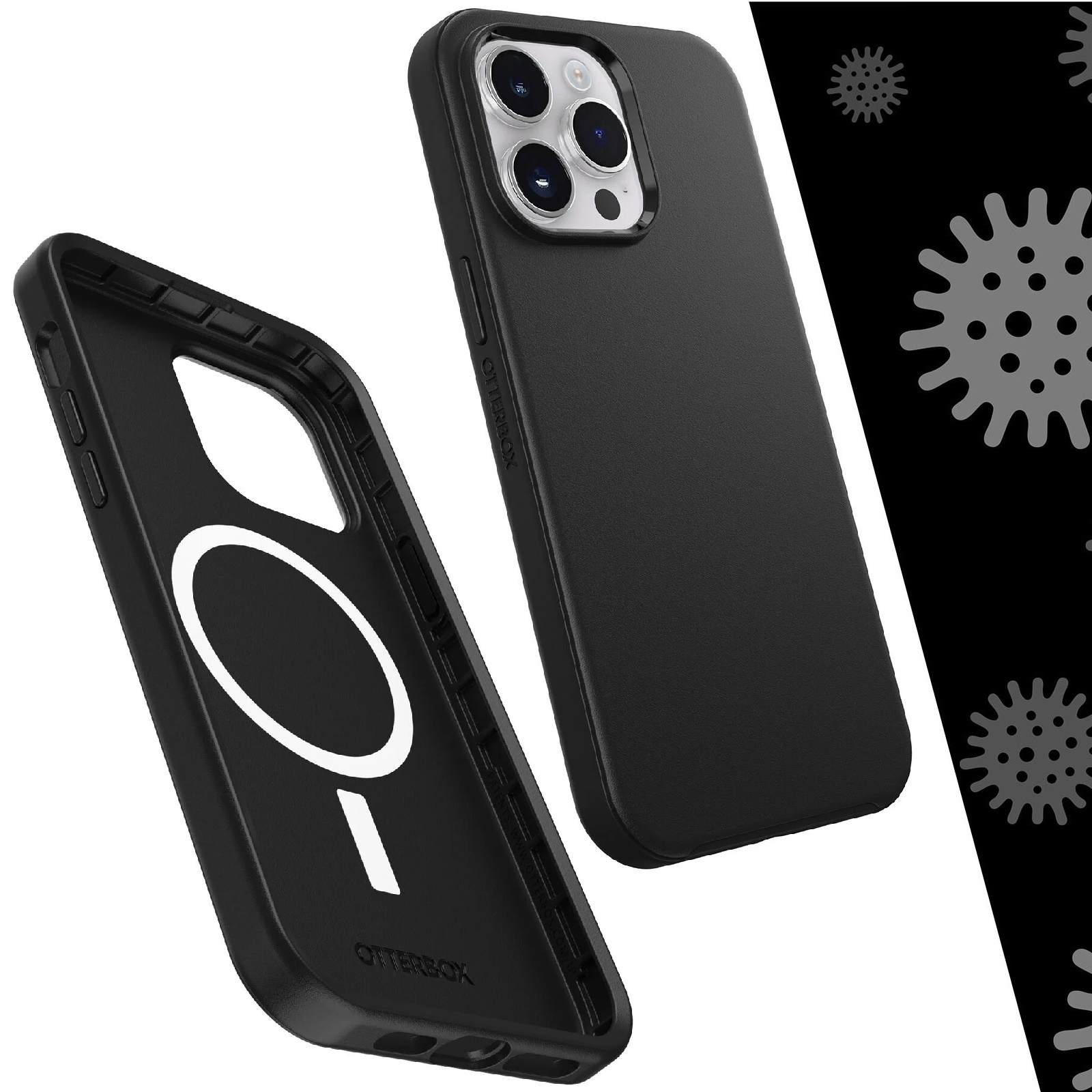 OtterBox Symmetry+ MagSafe Apple iPhone 14 Pro Max Case Black - (77-89062), Antimicrobial, DROP+ 3X Military Standard, Raised Edges, 7 Years Warranty - Image 4