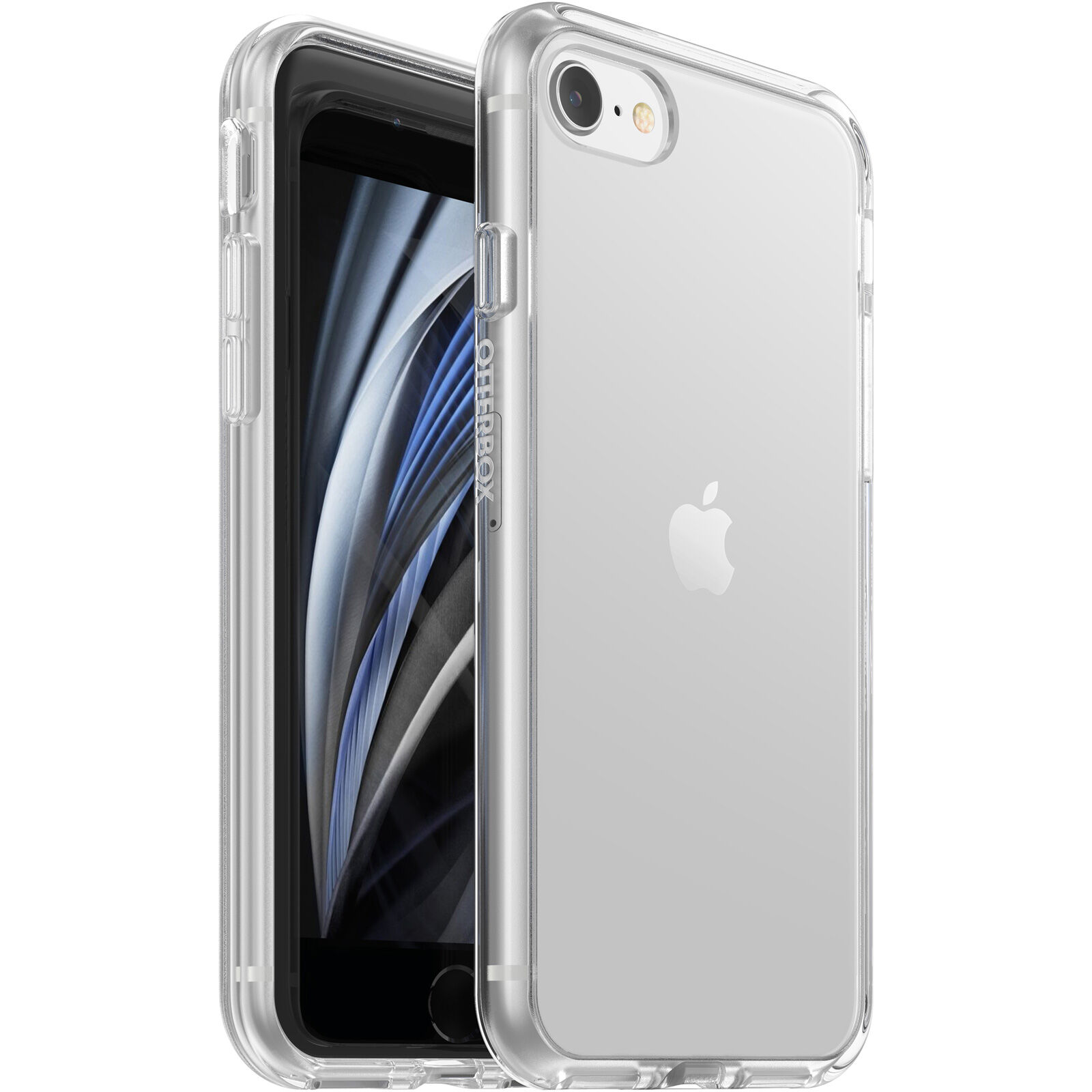 OtterBox React Apple iPhone SE (3rd & 2nd Gen) and iPhone 8/7 Case Clear - (77-65078), Antimicrobial, DROP+ Military Standard, 2 Years Warranty