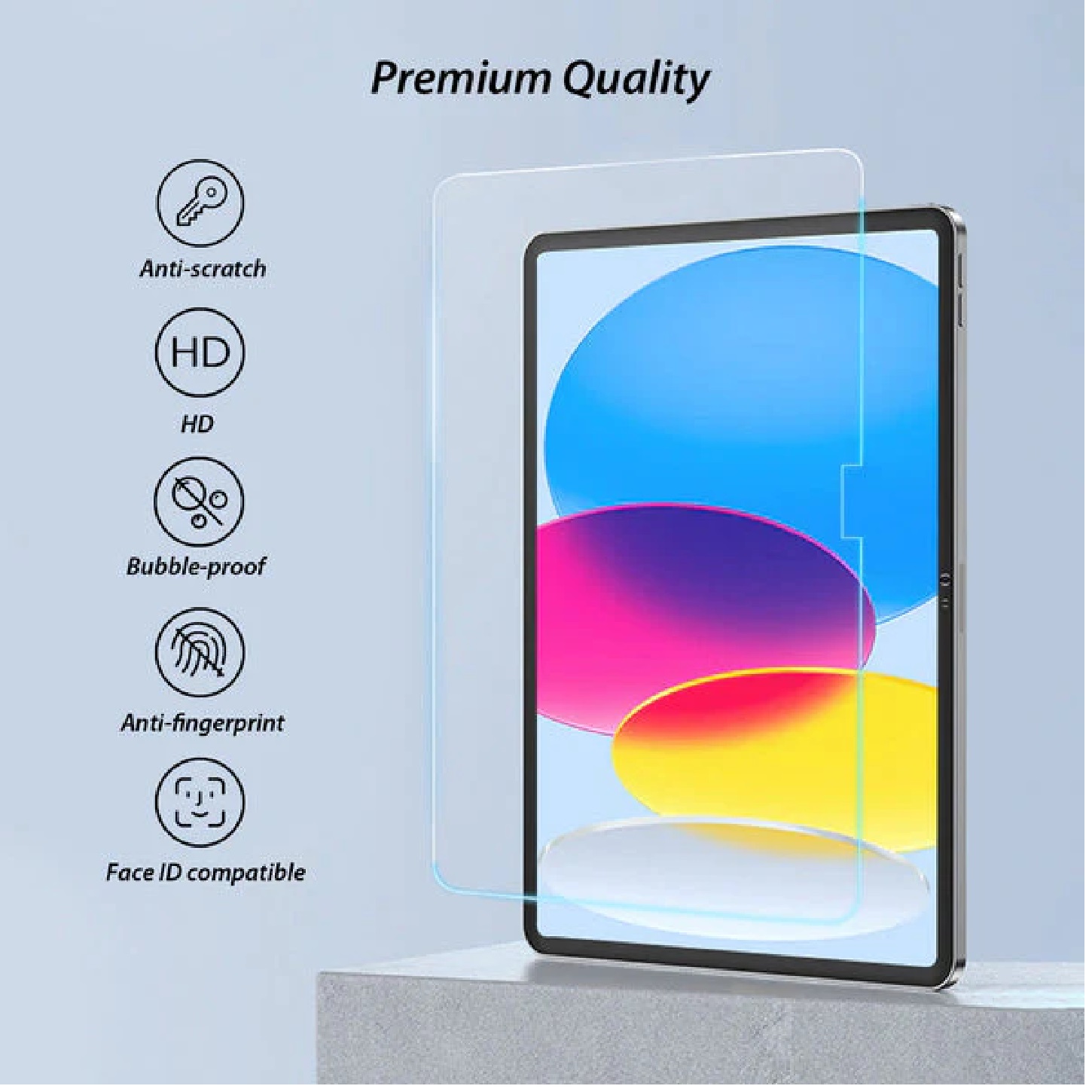 USP Apple iPad (11') 11th Gen (A16)/ iPad 10th Gen (10.9') Tempered Glass Screen Protector: Full Coverage,9H Hardness,Bubble-free,3 Years Warranty - Image 3