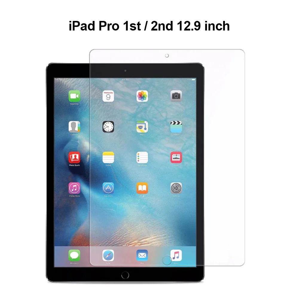 USP Apple iPad Pro (12.9') (2nd/1st Gen) Tempered Glass Screen Protector : Full Coverage, 9H Hardness, Bubble-free, Anti-fingerprint