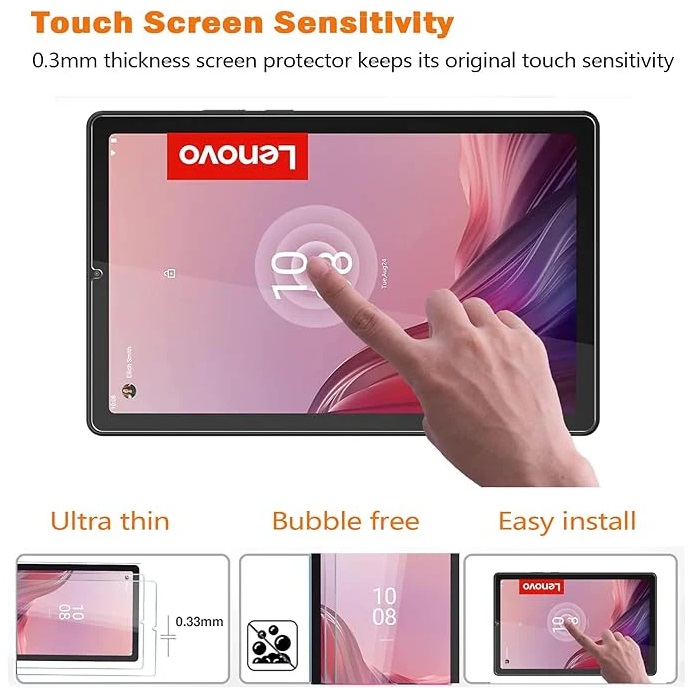 USP Lenovo Idea Tab Pro (12.7') Premium Tempered Glass Screen Protector - 9H Surface Hardness, Scratch Resistant, High Transparency, 3 Years Warranty - Image 4