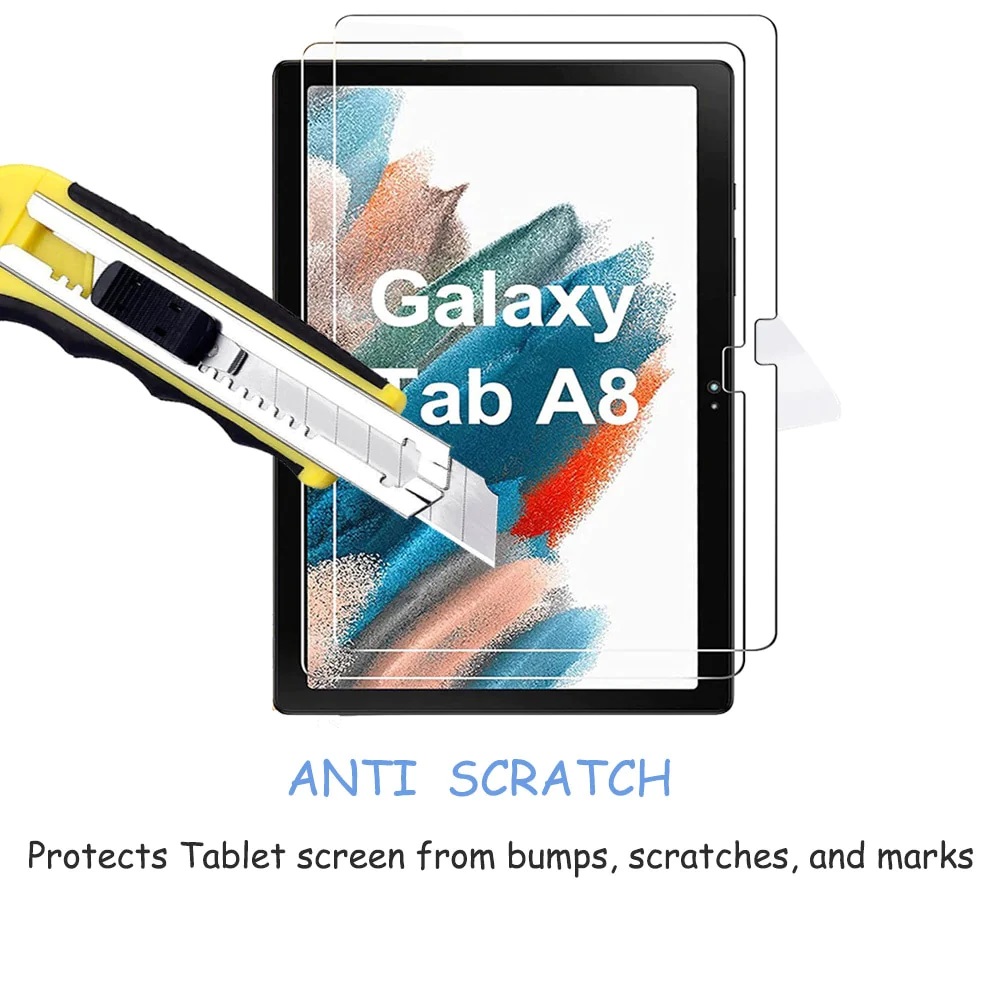 USP Samsung Galaxy Tab A8 (10.5'') Tempered Glass Screen Protector : Full Coverage, 9H Hardness, Bubble-free, Anti-fingerprint, 3 Years Warranty - Image 2