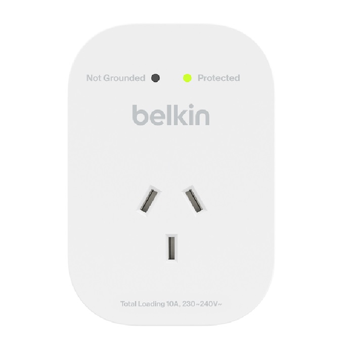 Belkin SurgePro 1-Outlet Surge Protection - White (SRA010AU), 1800 Joules Protection, RCM Safety Certified, CEW $30,000, 2 Years Warranty - Image 3