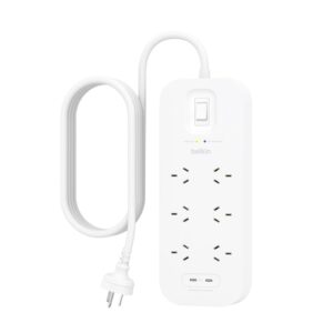 Belkin SurgePro 6-Outlet Surge Protector with Dual USB-C 30W Ports - White (SRB006AU2M), 2M Power Cord, CEW $50,000, 2 Years Warranty