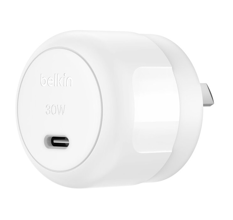 Belkin BoostCharge Compact 30W USB-C PD 3.1 Wall Charger + USB-C to USB-C Cable (1M) - White (WCA008au1MWH-B6), Apple, CEW $2500, 2 Years Warranty - Image 2