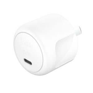 Belkin BoostCharge Compact 20W USB-C (PD 3.1) Wall Charger - White (WCA009auW), Compact & Travel-Ready, CEW $2,500, 2 Years Warranty