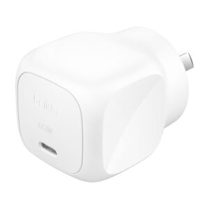 Belkin BoostCharge 65W USB-C PD 3.1 Cubic Wall Charger - White (WCA011auWH), Portable & Powerful, Apple iPhone, CEW $2500, 2 Years Warranty