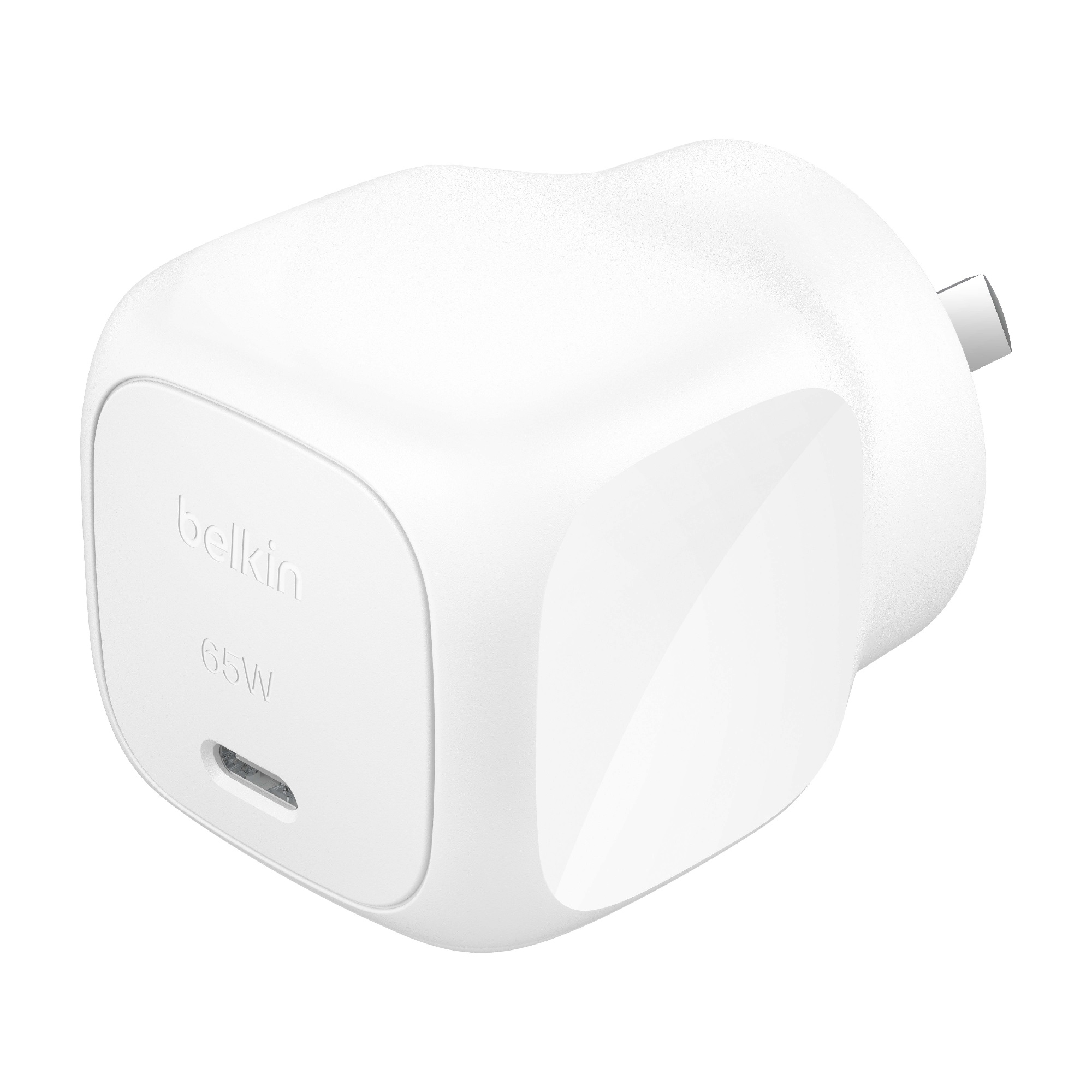 Belkin BoostCharge 65W USB-C PD 3.1 Cubic Wall Charger - White (WCA011auWH), Portable & Powerful, Apple iPhone, CEW $2500, 2 Years Warranty