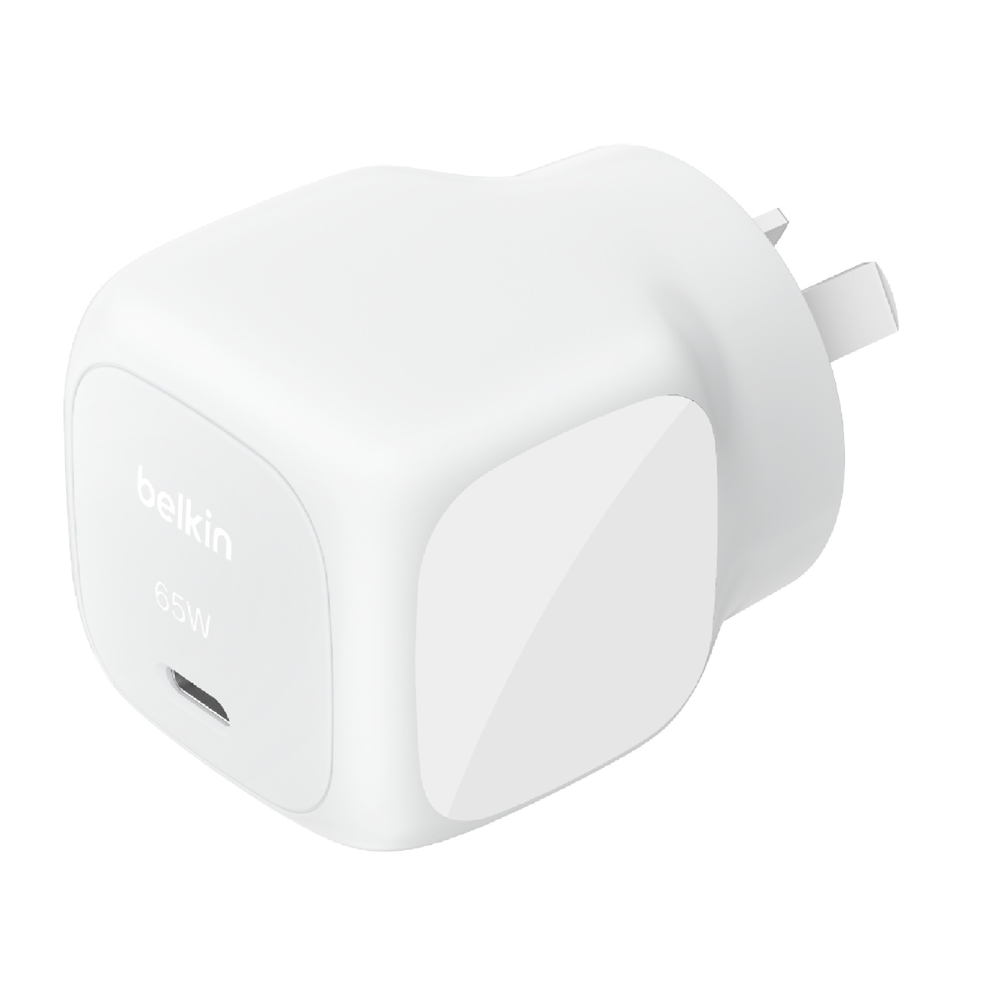 Belkin BoostCharge 65W USB-C PD 3.1 Cubic Wall Charger - White (WCA011auWH), Portable & Powerful, Apple iPhone, CEW $2500, 2 Years Warranty - Image 2
