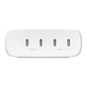 Belkin BoostCharge Pro 200W USB-C (PD 3.0) 4-Port GaN Wall Charger - White (WCH015AUWH), 140W Max Single Port, CEW $2500, 2 Year Warranty