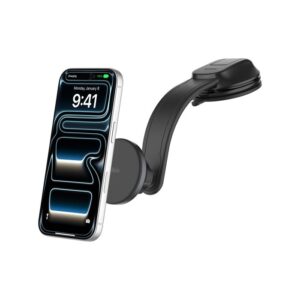 Belkin BoostCharge Magnetic Wireless Charging Car Dash Mount With Qi2 15W + USB-C Cable (1M) + 27W Car Adapter - Black (WIC011fqBK), 2 Years Warranty