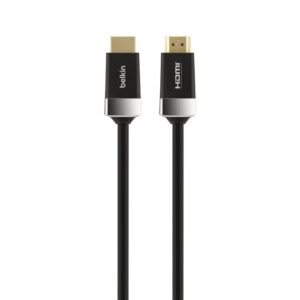 Belkin Advanced Series High Speed w/Ethernet HDMI Cable 4K/Ultra HD Compatible (2M) - Black(AV10050bt2M), 18Gbps Bandwidth, 2 Years Warranty