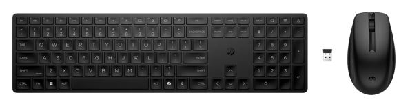 HP 655 USB Wireless Keyboard & Mouse Combo Reduced-sized & Low-Profile Quiet Keys Easy Cleaning Plug & Play for Notebook Desktop PC MAC