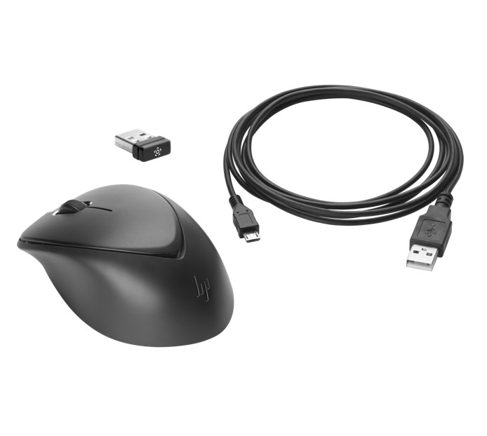 HP Premium Wireless Mouse 1600DPI High-Performance Hyper-Fast Scroll Soft-Touch fits Left/Right Hand Fingerprint Resistant Recharge USB Cable - Image 2