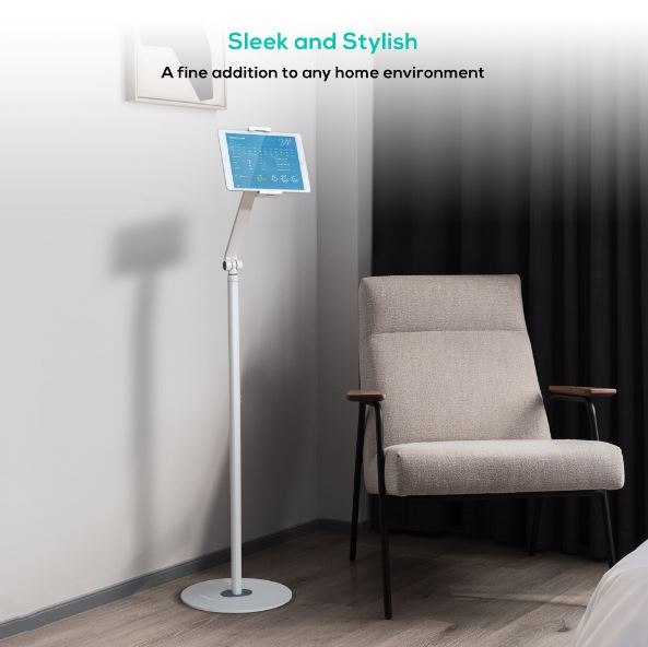 mbeat® activiva Universal iPad & Tablet Floor Stand Stand Tall Secure and Robust Freestyle Adjustment Mobile Display Stand Material:Aluminium, Plastic - Image 3