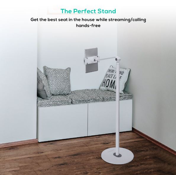 mbeat® activiva Universal iPad & Tablet Floor Stand Stand Tall Secure and Robust Freestyle Adjustment Mobile Display Stand Material:Aluminium, Plastic - Image 4