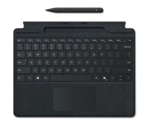 Microsoft Surface Pro 8/9/X/10/11 Business Signature Mechanical & Backlit Key Large Type cover Keyboard Black with Slim Pen