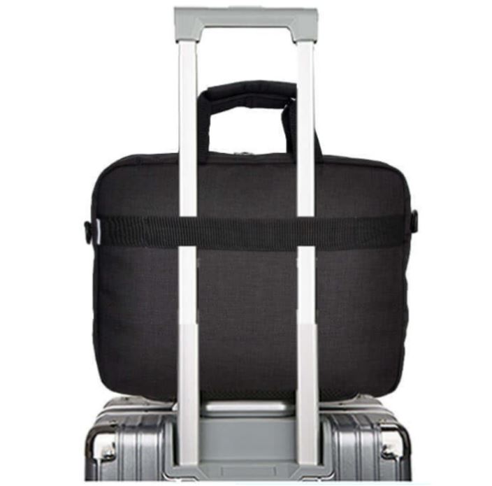 Oxhorn 10' 13.3' 14' 15.6' 16' Notebook back high-quality nylon fabric Top zip closure and padded compartment Shoulder strap nylon case Black+ Grey - Image 4