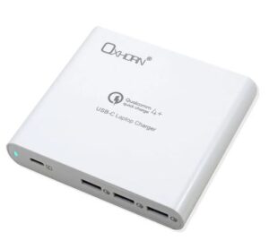 Oxhorn Multi-Functional USB Type C 87W Laptop Notebook Tablet Quick Charge 4 Port 1xUSB-C 3xUSB-A Power Adapter USB-C cable