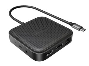 Targus HyperDrive USB4 Mobile Dock USB-C 100W PD Passthrough 8K@30Hz 4K@60Hz 1xDP1.4 1xHDMI2.1 2xUSB-A 1xUSB-C 1xUSB4 Black 2Y WTY